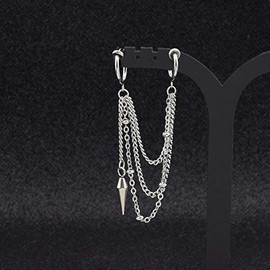 BTS Style V Tete Wear Type Earrings Long Chain Fake Earrings Spike Taehyun Accessories