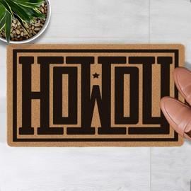 LuckyChu Welcome Door Mat Western Howdy Outdoor Indoor Entrance, Non Slip Durable Entrance Rugs for Entry, Patio, High Traffic Areas Front Door, 17" x 29.5"