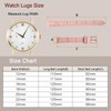 sourcing map Leather Watch Band 14mm Embossed Pattern Cowhide Watch