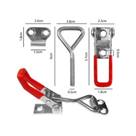 FengZeYing 4 Pcs Adjustable Toggle Clamp, Metal Toggle Latch Non-Slip Quick Release Latch Clamps 100kg/220lbs for Cabinet Boxes