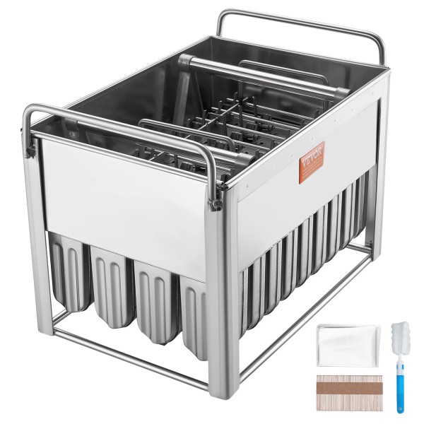 VEVOR Commercial Popsicle Moulds 40PCS Round-Head Ice Pop Mould with