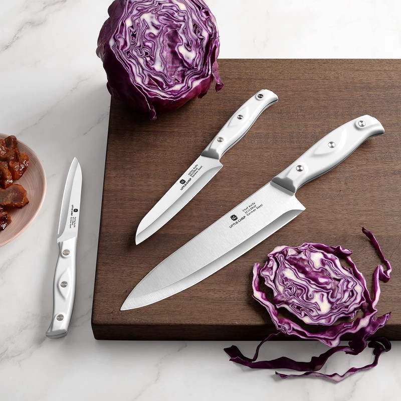 3PCS Chef Knife, Ultra Sharp Kitchen Knife, High Carbon Stainless