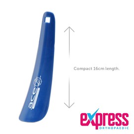 Express Orthopaedic® - Anatomically shaped short shoehorns ideal for adult & kid's footwear (Multicoloured: x1 Grey, x1 Pink, x1 Navy) PACK OF 3