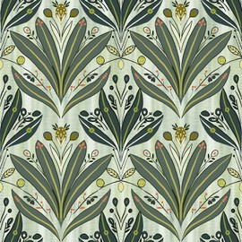 Green Leaf Wallpaper Peel and Stick Wallpaper 17.3"x78.8" Modern Botanical Contact Paper for Cabinets Waterproof Self Adhesive Wall Paper Removable Wallpapers Decorative Neutral Wallpapers for Bedroom