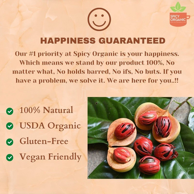 SPICY ORGANIC Ground Mace - 100% Pure USDA Organic -Non-GMO