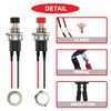 MKBKLLJY 18 Pcs 7mm Mini Round Push Button Switch 1A