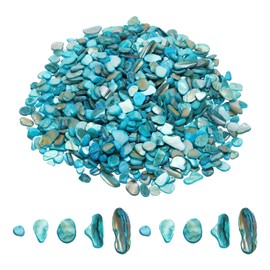 MECCANIXITY 500g Crushed Shells Irregular Natural Mosaic Sea Shell Fragments for Home Decoration Art Crafts DIY Projects Sky Blue