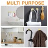 MOROBOR 4 Pcs Shower Squeegee Adhesive Hook, All-Purpose Scraper Holders