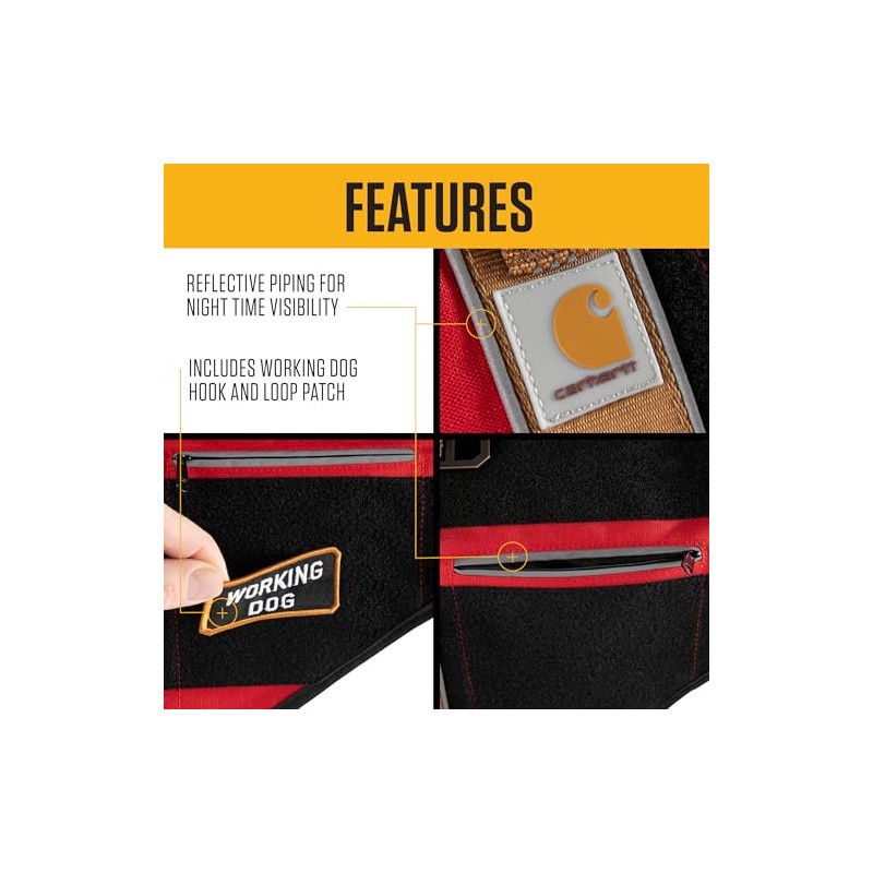 Carhartt - Arnés de Nailon Ripstop para Perro, Duradero y