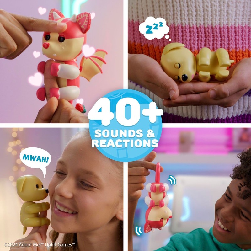 Fingerlings Adopt Me Dog + Bat Dragon 2-Pack Bundle