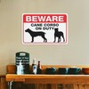 Beware Cane Corso On Duty Sign For Business 8"X12" Rust
