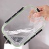 WakiHong 2 Pieces Rectangular Storage Jars with Lids Kitchen Meal