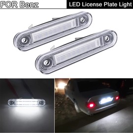 Set of 2 for M-B/enz E-Class W124 190 W201 C-Class W202 Car Rear White Number Plate Light