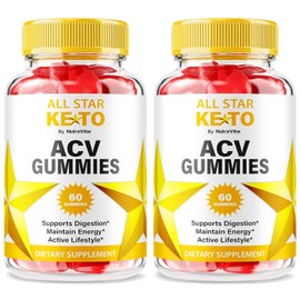 (2 Pack) All Star Keto ACV Gummies – AllStar Keto Gummies with Apple Cider Vinegar Formula to Support Balance, Energy and Healthy-Looking Body | Delicious, Chewable All Star ACV Gummy (120 Gummies)