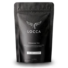 Locca Earl Grey Lavender Loose Leaf Blend - Bergamot and French Lavender Petals, Perfect for Boba Tea - 8oz (227g)