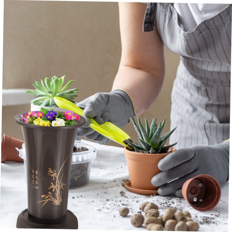 MERRYHAPY 2 Ceramic Orchid Pot Cotta Garden Pots Rustic Decorative