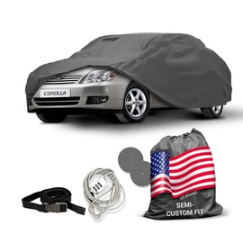 DaShield Ultimum Series Car Cover Waterproof All Weather for Toyota Corolla Car Cover 2003-2013 Sedan 4-Door - Protection Semi Custom Fit - Dust, Sun, Snow, Rain, Protection in&Outdoor
