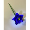 Blue Tiger Lily Glass Flower. One-of-a-kind. Life Size 20" long.