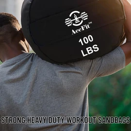 AceFit Sandbag for Workout | Sand Bags for Weight Training | Fitness Sand Bag (50 LB), 100401
