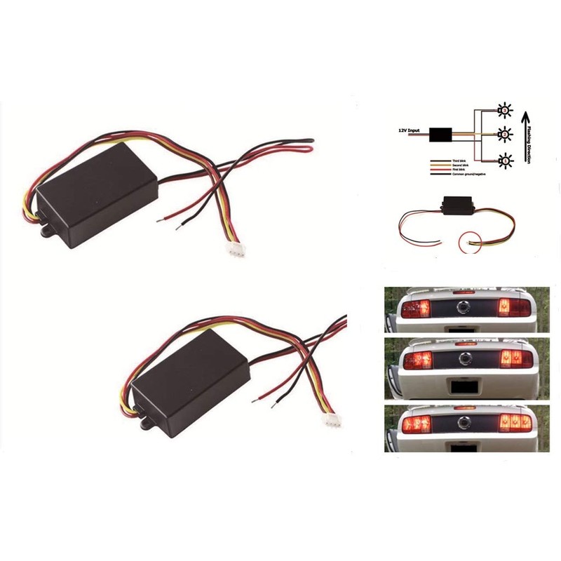 MACHSWON 3-Step Sequential Flow Semi Dynamic Chase Flash Tail Light