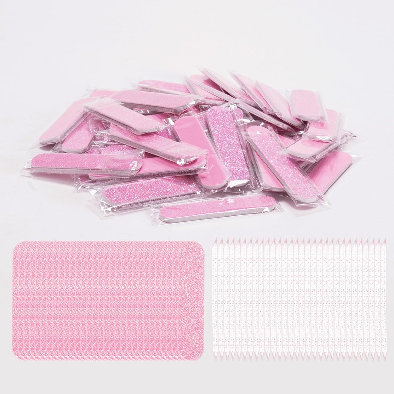 Mini limas de uñas de grano 240, con punta de