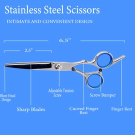 Stainless Steel Hair Cutting Scissors Professional Home Barber Clippers for Hairdresser Salons for Men and Women