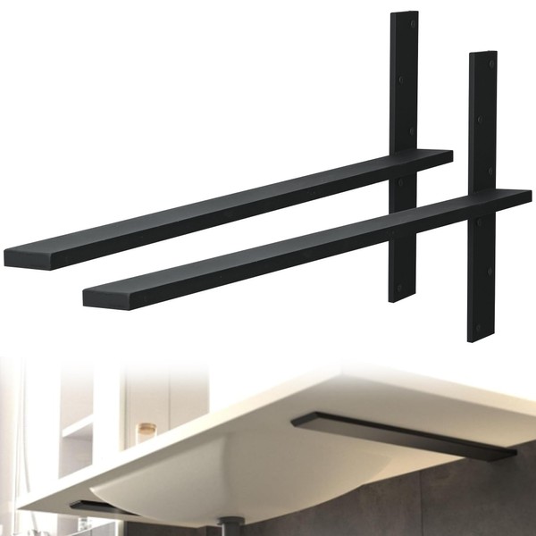 WYJREES 24 inch Free Hanging T Shelf Bracket, 2 Pack