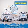 JOYIN White Rocket Ship Pop up Play Tent with Tunnel