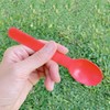 Individually Wrapped Disposable Corn Spoon with Napkin set (Red, 500)