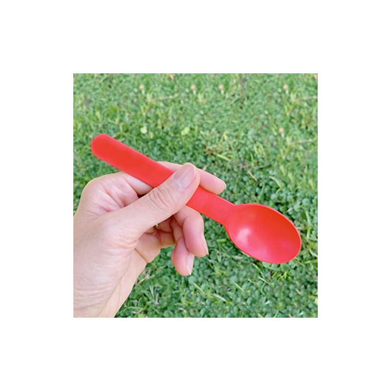 Individually Wrapped Disposable Corn Spoon with Napkin set (Red, 500)