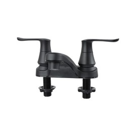 Empire Faucets Matte Black Bathroom Sink Faucet Kit - 4in Water Spout, Non-Metallic Dark Bath Fixtures for RV, Campers