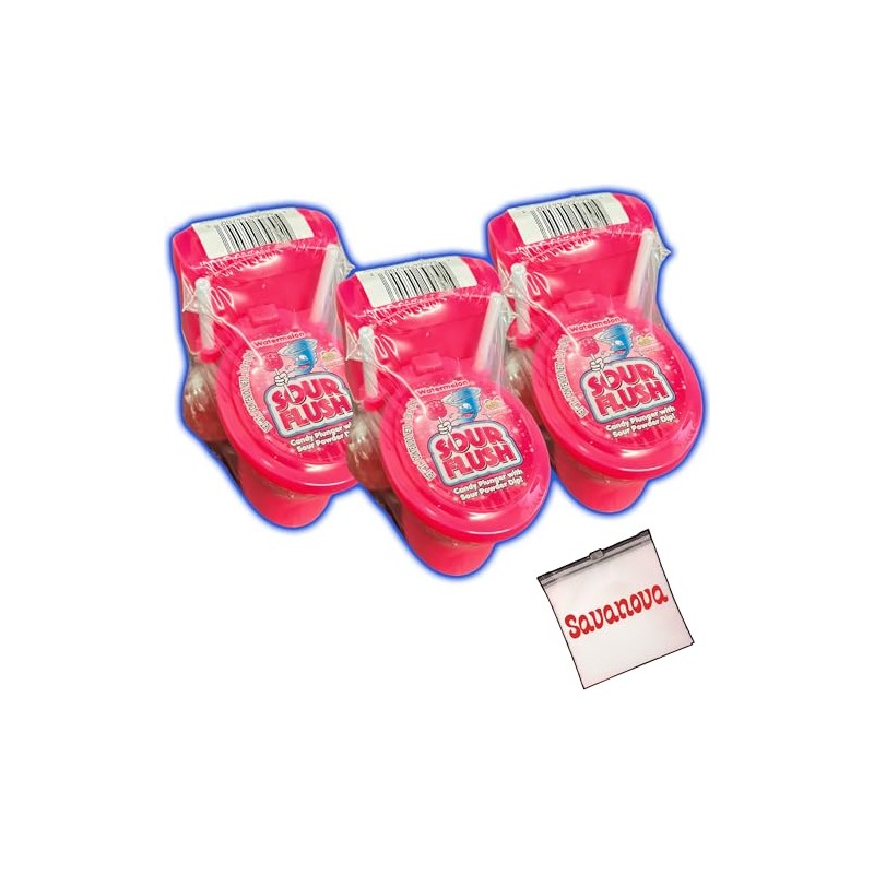 Kidsmania Sour Flush Candy Plunger with Sour Powder Dip Watermelon