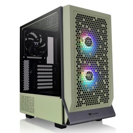 Thermaltake Ceres 300 Matcha Green Mid Tower E-ATX Computer Case with Tempered Glass Side Panel; 2xCT140 ARGB Fan Preinstalled; Rotational PCIe Slots; CA-1Y2-00MEWN-00; 3 Years Warranty