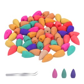 KATOOM 200 Pcs Backflow Incense Cones,Incense Sticks Aromatherapy Burner Cones with 10 Mixed Lavender Rose Sandalwood Green Tea Natural Scents for Home Office Kitchen Bedroom Yoga Room