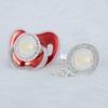 Miyocar Lovely Anniversary Bling Handle Custom Pacifier and Clip Set