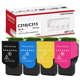 C310 C315 Extra High Capacity Toner Cartridge Compatible for 006R04356 006R04357 006R04358 006R04359 Replacement for Xerox C310 C315 C310DNI C310DNIM Color Printer Black Cyan Magenta Yellow 4 Pack