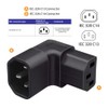 CY Adapter IEC Male C14 to Down Angled 90 Degree