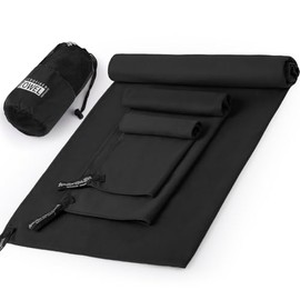 GeeRic 3Pcs Toalla Microfibra Secado Rápido, Toalla Deportiva Secado Rápido de Viaje Ligera y Portatil para Gym con Blosa Toalla Deportiva para Playa,