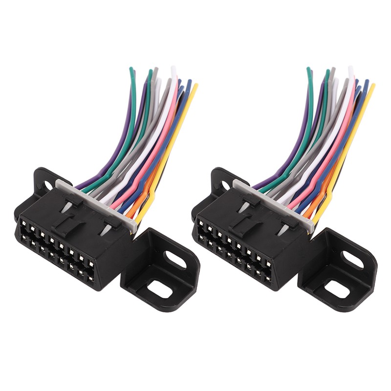 2PCS Diagnostic OBD2 16 PIN Female Connector Harness Car 16