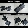 Faderr 6 Pcs Aluminum Alloy Door Hinges Removable Door Hinges