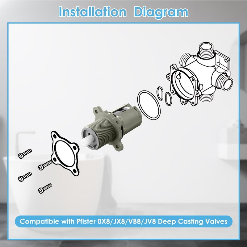 Dreyoo Shower Cartridge Compatible with Pfister 9740420 Pressure Balance Cartridges,