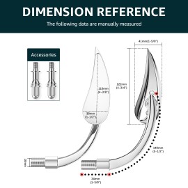 KEEPDSGN Chrome Rear View Mirrors For Harley Davidson Fatboy Dyna Softail Street Glide