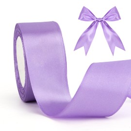 Gift Ribbon Purple 40 mm Satin Ribbon 23 Metres Ribbon for Gift Wrapping Silk Ribbon Gift Ribbons for Bouquets Hair Bows Fabric Ribbon for Party Birthday Decoration Satin Ribbons
