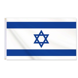 Israel Flag,3x5 FT Israeli Flag,36x60 Inch Large Digitial Double-Printed Durable 150D Thick Polyester Decorations with 2 Brass Grommet