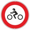 Pubblimania Prohibition of Motorcycle Access - Traffic Sign Aluminium Round