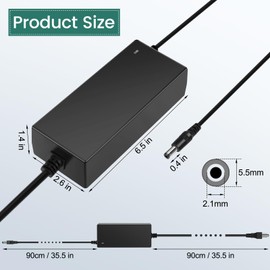 Taormey 12V Power Supply 6A 72W AC/DC Adapter, AC 100-240V to DC 12 Volt 6 Amp Power Converter Low Voltage Transformer with 5.5 x 2.1mm/2.5mm Tip for LED Strip Security CCTV Cameras Router LCD Monitor