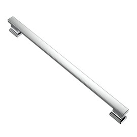 Alzassbg 5 Pack Polished Chrome Cabinet Pulls, 10 Inch(254mm) Hole Centers Silver Kitchen Cabinet Handles for Cabinets and Drawers AL3061CP