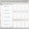 Perpetual Monthly Wall Calendar for Birthdays, Anniversaries & Special Dates