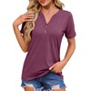 Dimur Summer Shirts for Women Short Sleeve Button Down Neck
