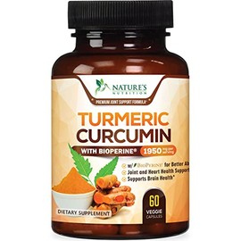Cúrcuma Curcumina de la más alta potencia 95 curcuminoides 0.0003 oz con pimienta negra BioPerine para una absorción ultra alta, fabricado en Estados 